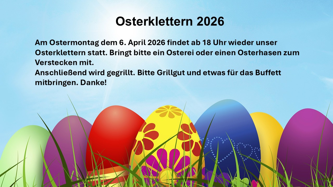 Osterklettern im hiclimb mit Eiersuche und Grillen